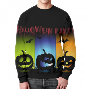 Collectibles Sweatshirt Halloween Party Print Black