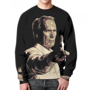 Merch Sweatshirt Clint Eastwood Actor Print