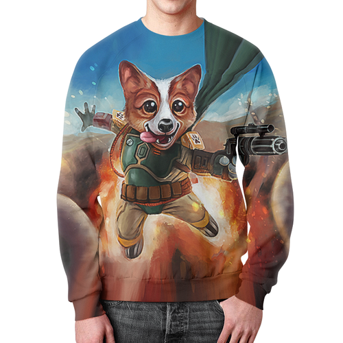 Merch Sweatshirt Boba Fett Dog Star Wars