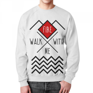 Sweatshirt Twin Peaks fire walk with me white Idolstore - Merchandise and Collectibles Merchandise, Toys and Collectibles