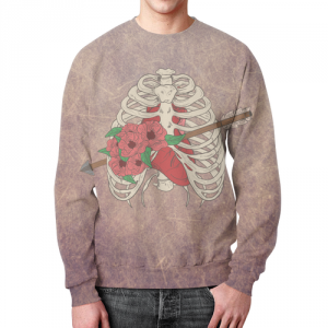 Merchandise Heart Flowers Sweatshirt Floral Art