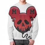 Merchandise Sweatshirt Mickey Mouse Blood Skeleton