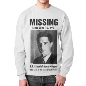 Sweatshirt Twin Peaks Agent Cooper missing Idolstore - Merchandise and Collectibles Merchandise, Toys and Collectibles