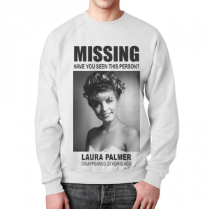 Sweatshirt Twin Peaks Laura Palmer missing white Idolstore - Merchandise and Collectibles Merchandise, Toys and Collectibles