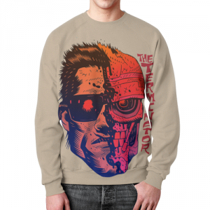 Collectibles Sweatshirt Terminator Face Print Graphic