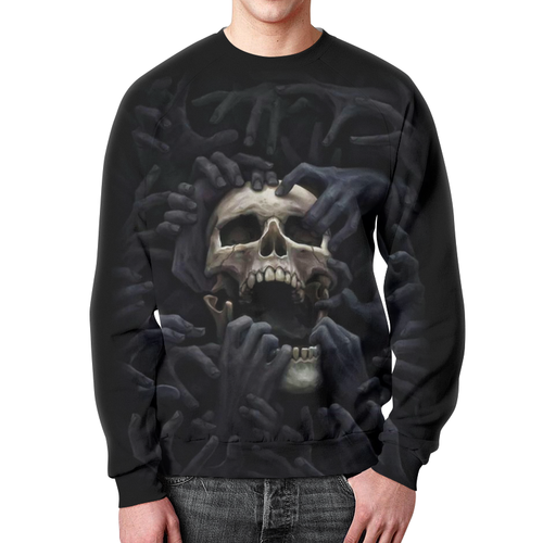 Merch Skeleton Hands Sweatshirt Skull Art