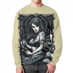 Merchandise Gothic Girl Sweatshirt Fiction Lady Black