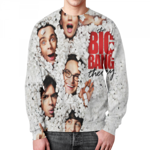 Merch Big Bang Theory Sweatshirt Cast Cover White