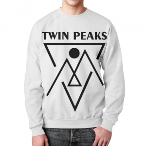 Sweatshirt Twin Peaks emblem white print Idolstore - Merchandise and Collectibles Merchandise, Toys and Collectibles