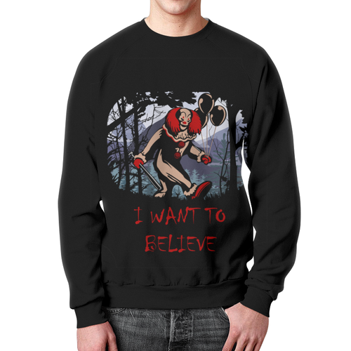 Merch Sweatshirt Pennywise Dancing Clown I Want To Believe