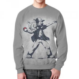 Sweatshirt Pokemon merch gray print Idolstore - Merchandise and Collectibles Merchandise, Toys and Collectibles 2