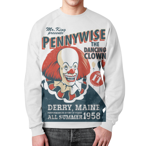 Merch Sweatshirt It Retro Poster Movie Pennywise