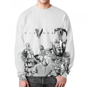 Sweatshirt Vikings white print design Idolstore - Merchandise and Collectibles Merchandise, Toys and Collectibles 2