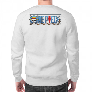 Sweatshirt One Piece skull print white Idolstore - Merchandise and Collectibles Merchandise, Toys and Collectibles