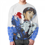 Merch Evangelion Sweatshirt Shinji Ikari Blue