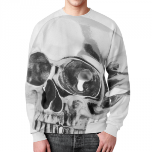 Skull White Sweatshirt Head Skeleton Idolstore - Merchandise and Collectibles Merchandise, Toys and Collectibles 2