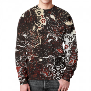 Collectibles Wolfish Sweatshirt Wolf Grin Art