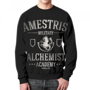 Collectibles Sweatshirt Fullmetal Alchemist Text Black