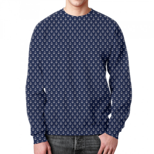 Anchor Sweatshirt Sea Marine pattern blue design Idolstore - Merchandise and Collectibles Merchandise, Toys and Collectibles 2