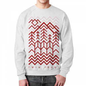 Sweatshirt Twin Peaks painting print white Idolstore - Merchandise and Collectibles Merchandise, Toys and Collectibles