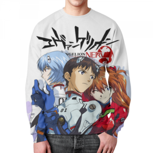 Collectibles Evangelion Sweatshirt Characters Anime