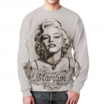 Merch Marilyn Monroe Sweatshirt Paint Portrait