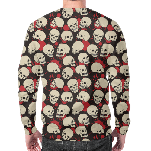 Merch Sweatshirt Skulls Pattern Skeleton