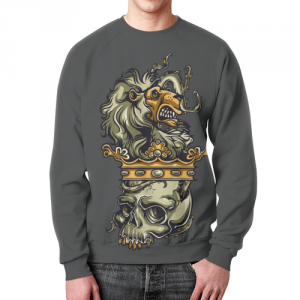 Sweatshirt Royal Lion Skull Card badge Idolstore - Merchandise and Collectibles Merchandise, Toys and Collectibles 2