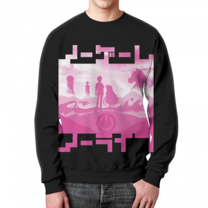 Merch No Game No Life Pink Sweatshirt Black