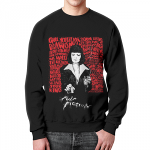 Sweatshirt Pulp Fiction Uma Thurman black merch Idolstore - Merchandise and Collectibles Merchandise, Toys and Collectibles 2