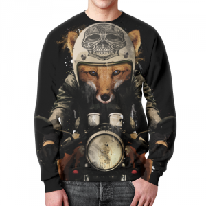 Collectibles Sweatshirt Fox On Bike Animal Theme