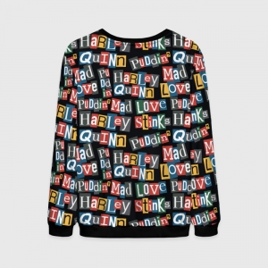Harley Quinn Sweatshirt Lettering Mad Love Pattern Idolstore - Merchandise and Collectibles Merchandise, Toys and Collectibles