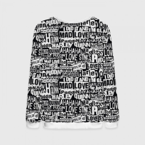 Mens Sweatshirt Mad Love Batman Words Pattern Idolstore - Merchandise and Collectibles Merchandise, Toys and Collectibles