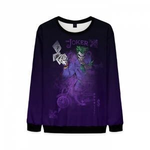 Collectibles Joker Playing Cards Sweatshirt Cartooned Print