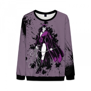 Collectibles Catwoman Sweatshirt Purple Costume Gray Sweater