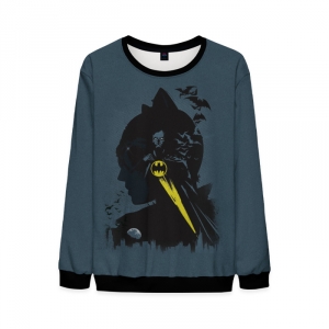 Collectibles Catwoman Noir Sweatshirt Bat-Signal Gotham Print