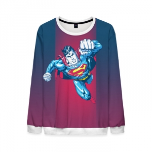 Merchandise Mens Superman Sweatshirt Neon Dc Arts Sweater