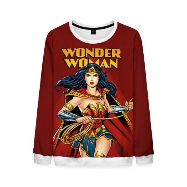 Wonder Woman Sweatshirt Red Jumper Dark - Idolstore - Merchandise And  Collectibles