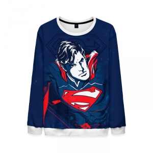 Merchandise Mens Superman Sweatshirt Justice League Dark Blue
