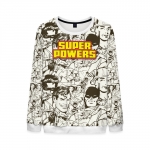 Merchandise Super Powers Mens Sweatshirt The Flash Retro Pattern