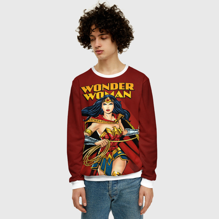 Merch Wonder Woman Sweatshirt Red Jumper Dark