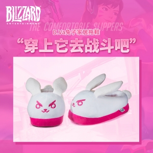 Merch D.va Home Slippers Overwatch Bunny White Pink