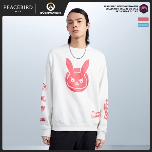 Merch D.va Sweater Bunny Pink Logo White Sweatshirt