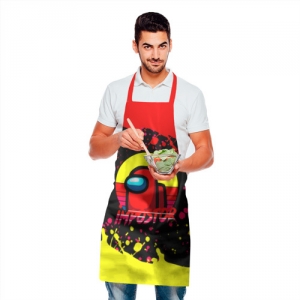 Apron Among Us Impostor Red Yellow Idolstore - Merchandise and Collectibles Merchandise, Toys and Collectibles