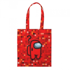 Merchandise Red Pixel Shopper Among Us 8Bit