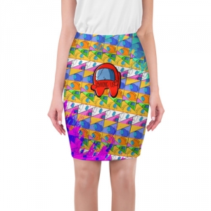 Collectibles Women'S Skirt Among Us Pattern Colored