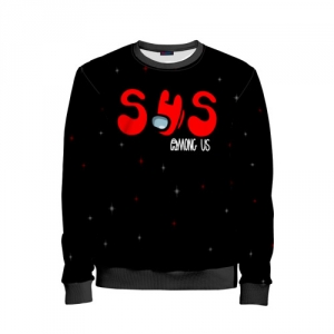 Buy kids sweatshirt among us sus red imposter black - product collection
