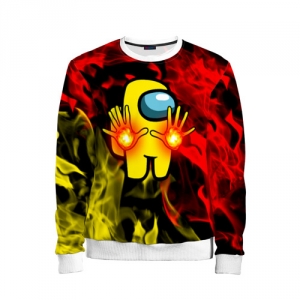 Merch Fire Mage Kids Sweatshirt Among Us Flames