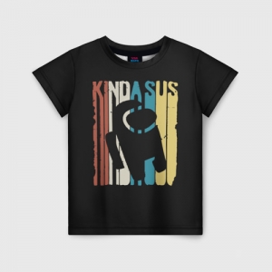 Buy kids t-shirt kinda sus among us black - product collection