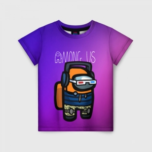 Buy gradient kids t-shirt among us purple - product collection